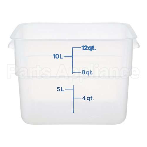 12SFSPP190 Compatible Midwest Appliance Parts Container Sq 12Qt Semi-Clr