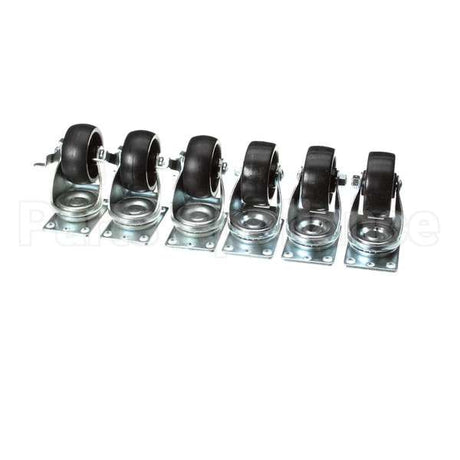 136044 Compatible Norlake Caster Kit Plate Type ( Set Of