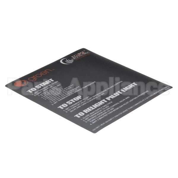 146198 Compatible Groen Overlay, Braising Pan Mi Llivolt Ignition Manual