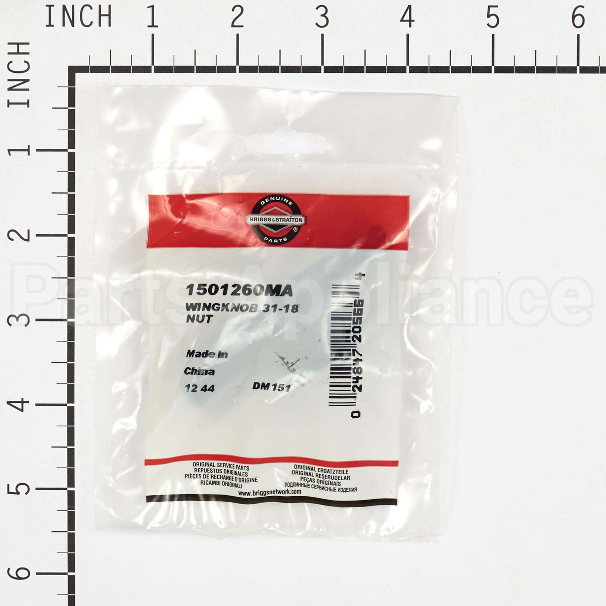 1501260MA Briggs & Stratton Wingknob.31-18 Nut
