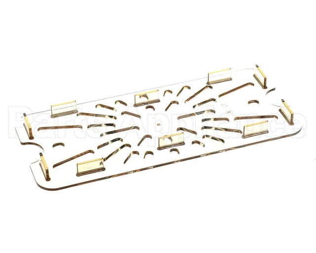 156818 Duke Shelf,Drain 1/3 Size-Amber 6-15/16 X 12-