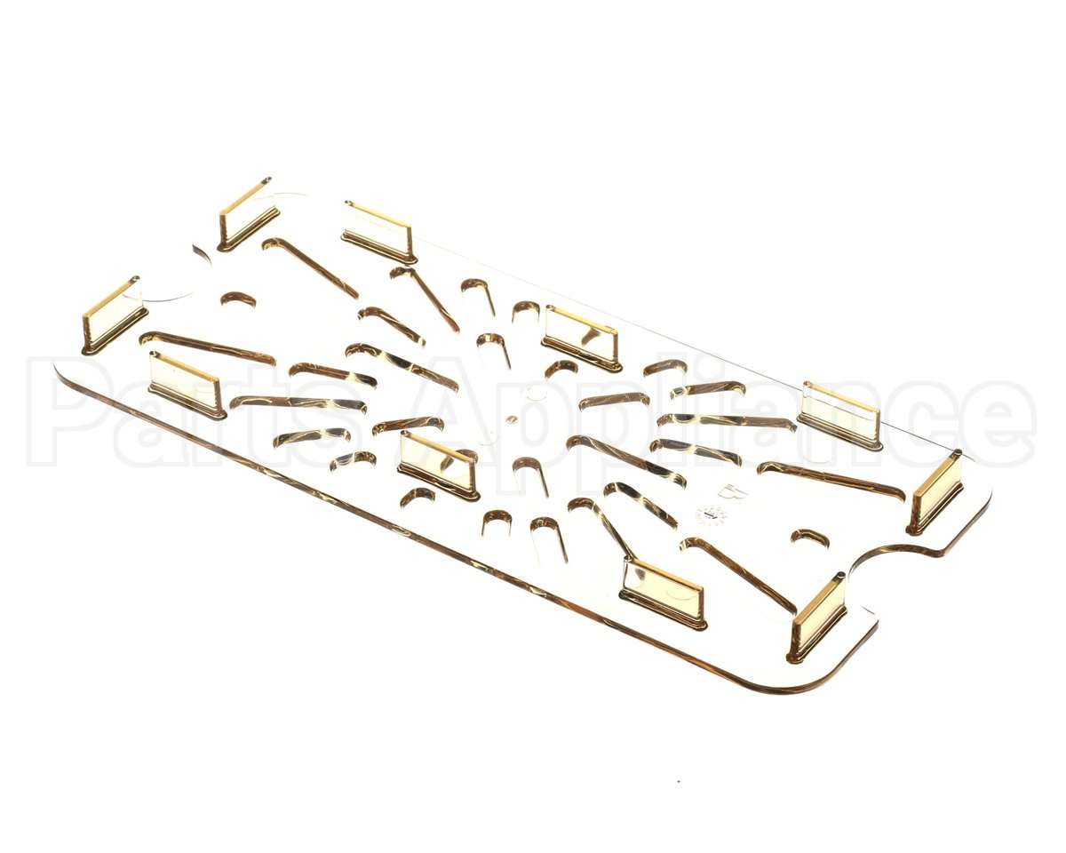 156818 Duke Shelf,Drain 1/3 Size-Amber 6-15/16 X 12-
