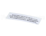16342 Henny Penny Label - Electric Motor