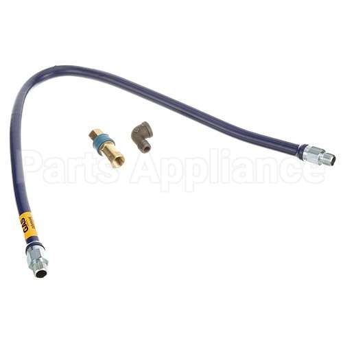1650BPQ48 Compatible Dormont 1/2"Dia., 48" Blue Hose, Snapfast, 1 Elbow