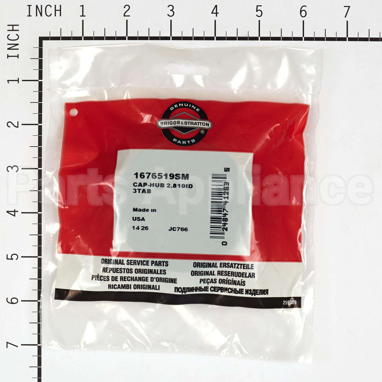 1676519SM Briggs & Stratton Cap-Hub 2.810Id  3Tab