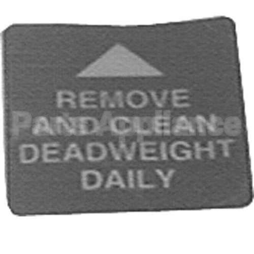 16912 Compatible Henny Penny Decal, Remove/Clean Dead Weight Daily