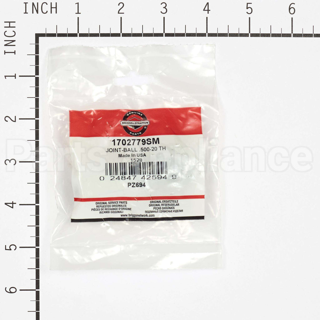 1702779SM Briggs & Stratton Joint-Ball .500-20 Th
