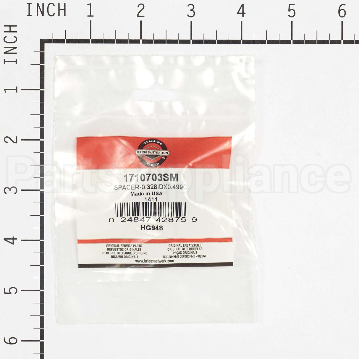 1710703SM Briggs & Stratton Spacer-0.328Idx0.499O