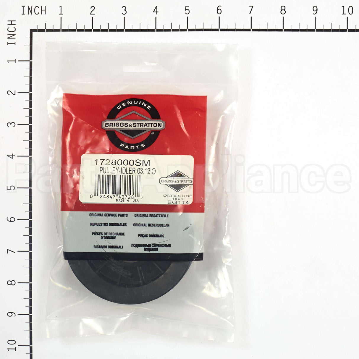 1728000SM Briggs & Stratton Pulley-Idler 03.12 Od