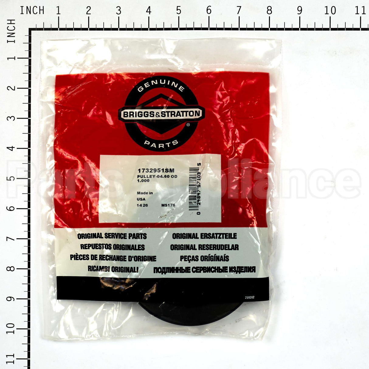 1732951SM Briggs & Stratton Pulley-04.60 Od 1.000