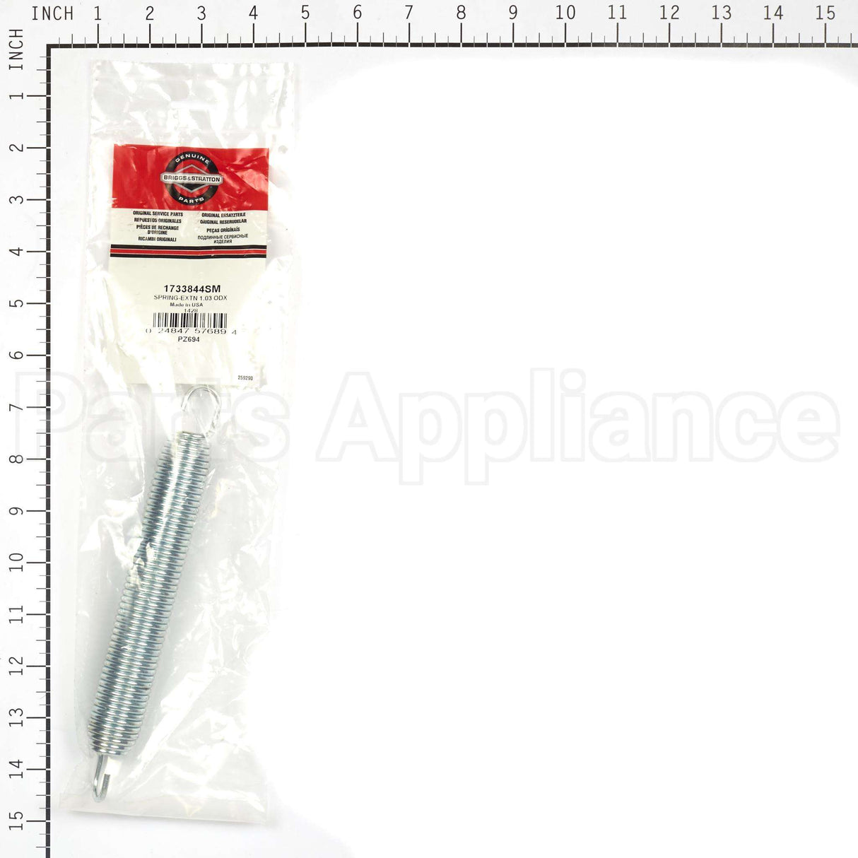 1733844SM Briggs & Stratton Spring-Extn 1.03 Odx