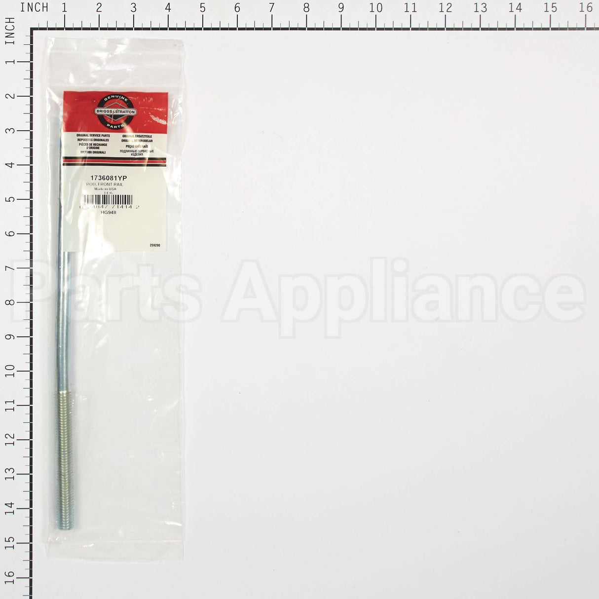 1736081YP Briggs & Stratton Rod Front Rail