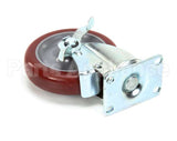 18301-5222 Carter Hoffmann 5 Swivel Red Poly,Brake Delrin