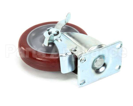 18301-5222 Carter Hoffmann 5 Swivel Red Poly,Brake Delrin