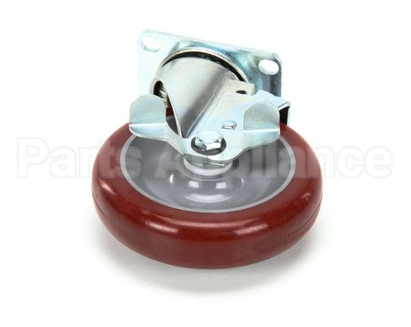 18301-5222 Carter Hoffmann 5 Swivel Red Poly,Brake Delrin