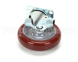 18301-5222 Carter Hoffmann 5 Swivel Red Poly,Brake Delrin