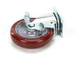 18301-5222 Carter Hoffmann 5 Swivel Red Poly,Brake Delrin