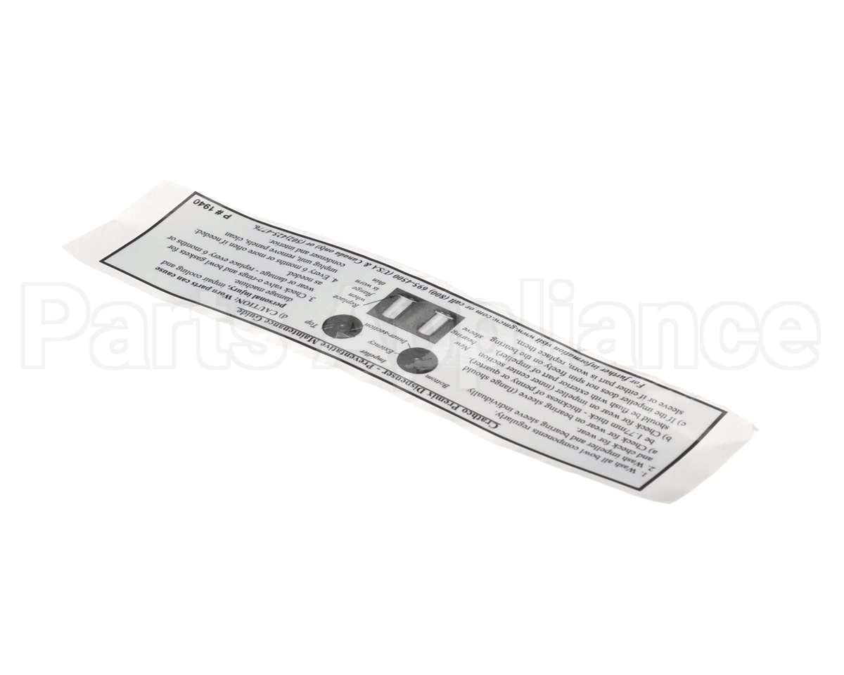 1940 Grindmaster Cecilware Decal, Maintenance Guide