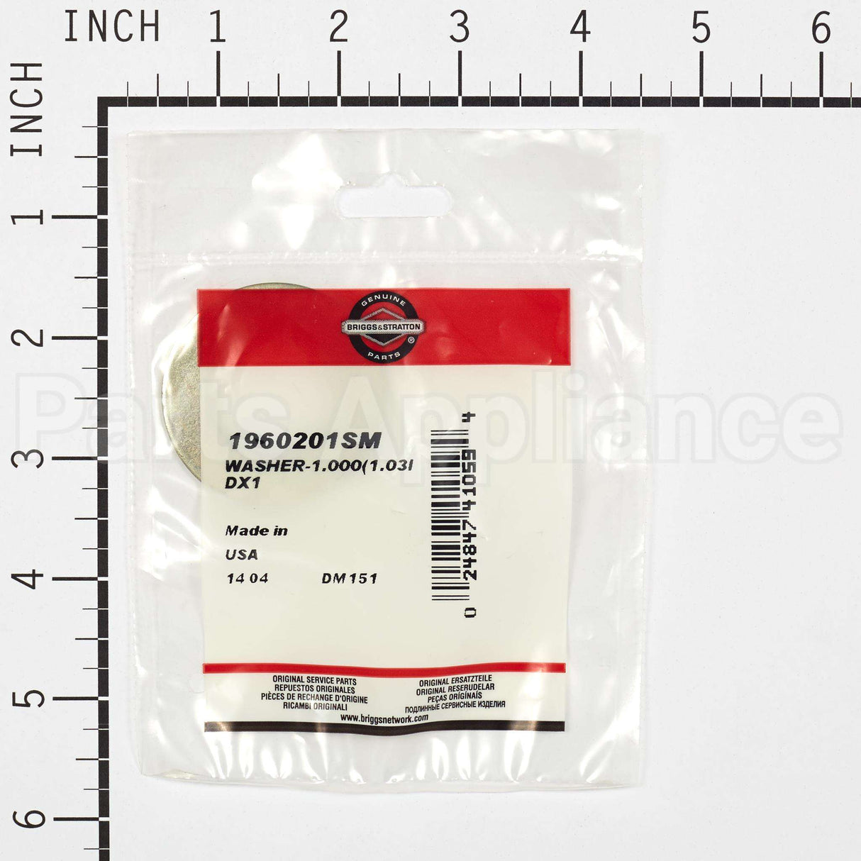 1960201SM Briggs & Stratton Washer-1.000(1.03Idx1