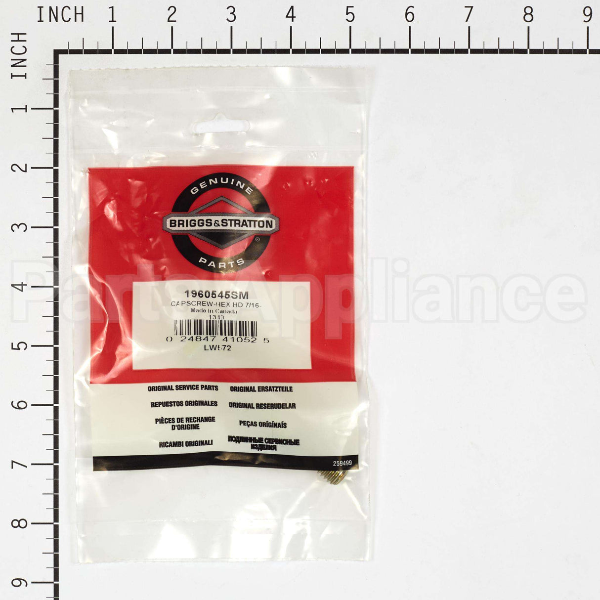 1960545SM Briggs & Stratton Capscrew-Hex Hd 7/16-