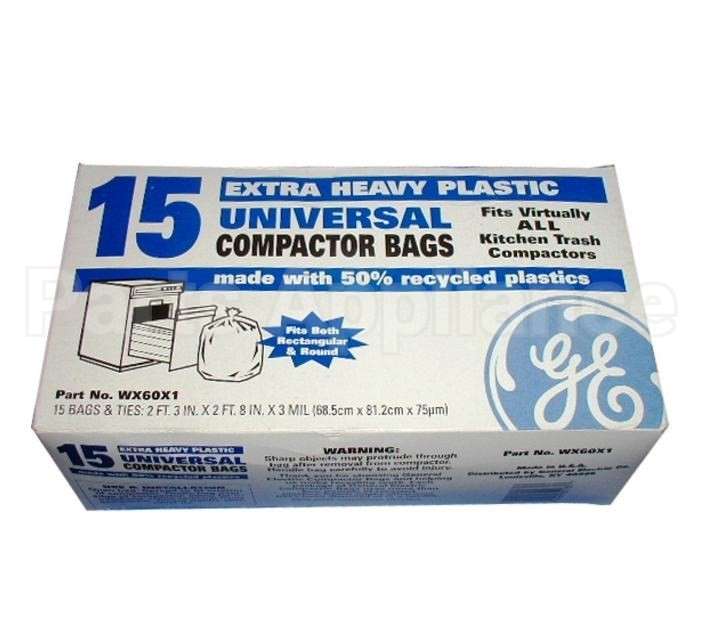 WX60X1 GE Universal Compactor Bags - 15 Count