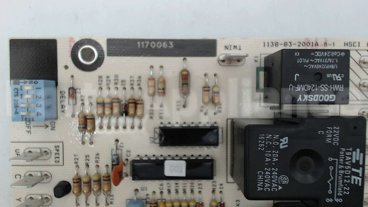 1170063 International Comfort Products Control Fan Timer Board