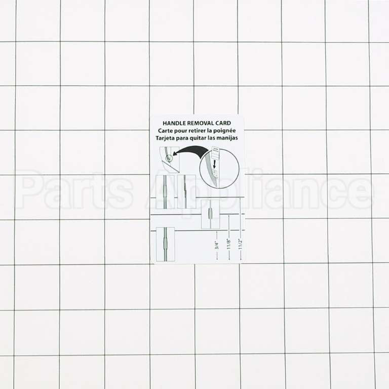 67007028 Whirlpool Card; Handle Release