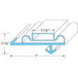 2-10090-0013 Compatible Anthony Door Gasket 28-3/4W X 76L Od