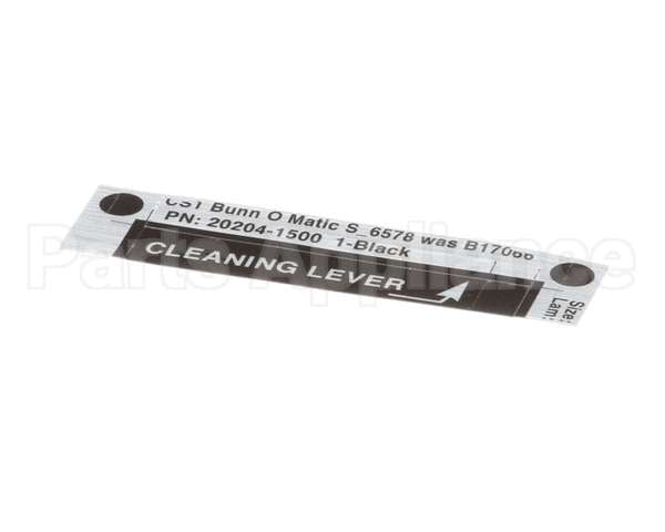 20204.1500 Bunn Decal, Cleaning Lever
