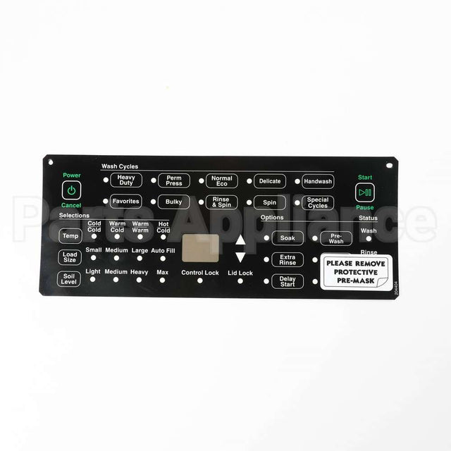 204404 Speed Queen Overlay,Control Tlw Rc H4 Hec Black