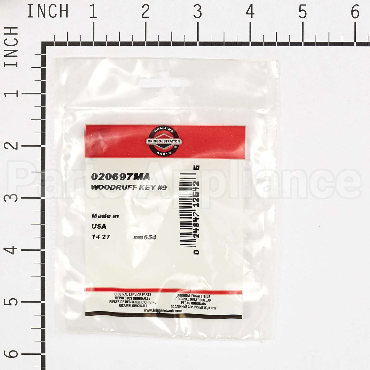 20697MA Briggs & Stratton Woodruff Key #9
