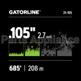 21-105 Oregon Gatorlineround .105 3Lb Spool