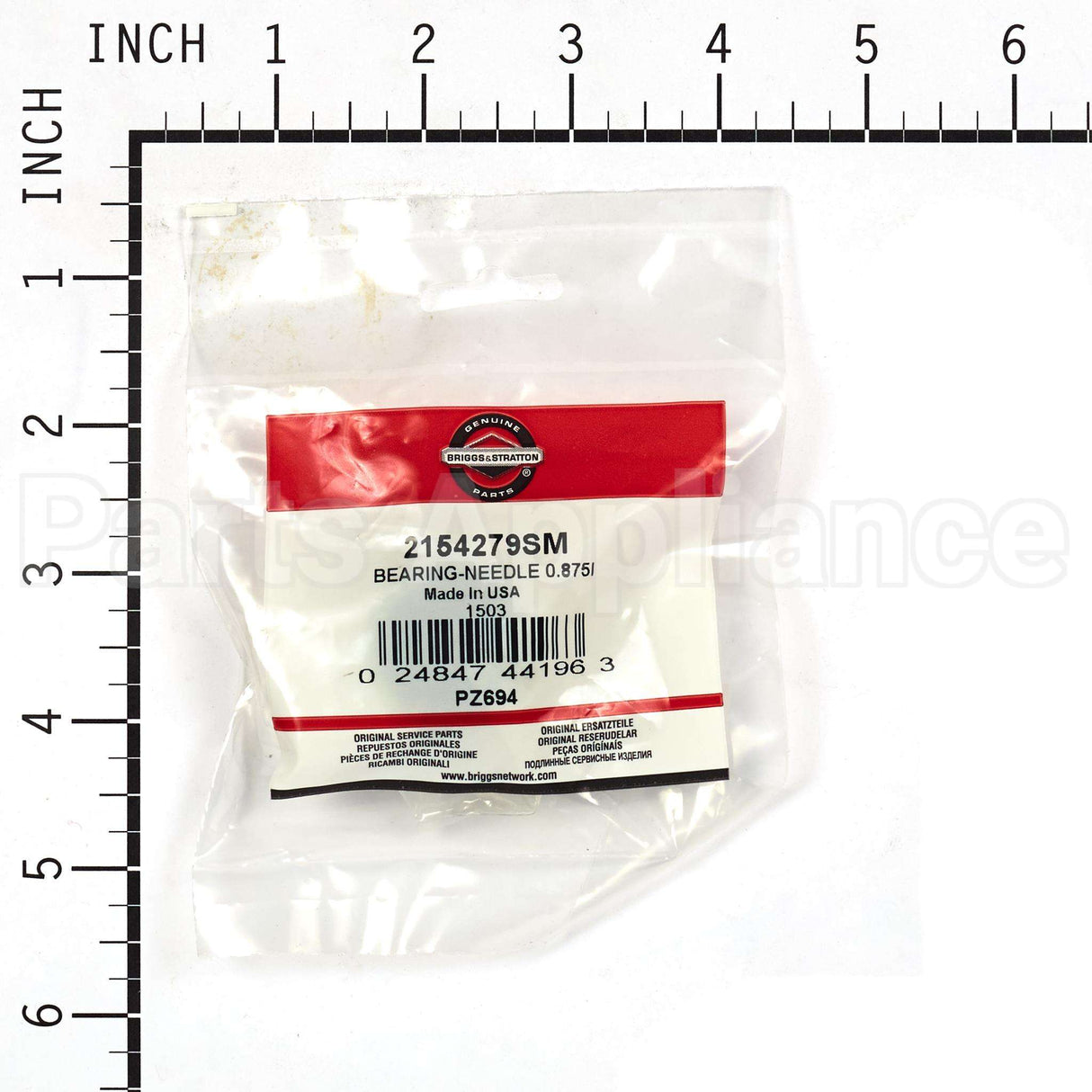 2154279SM Briggs & Stratton Bearing-Needle 0.875I