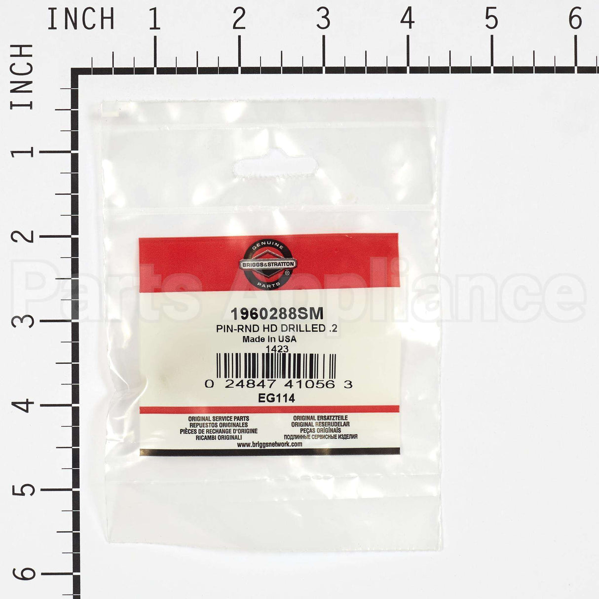 2156306SM Briggs & Stratton Pin-Rnd Hd Drilled .3