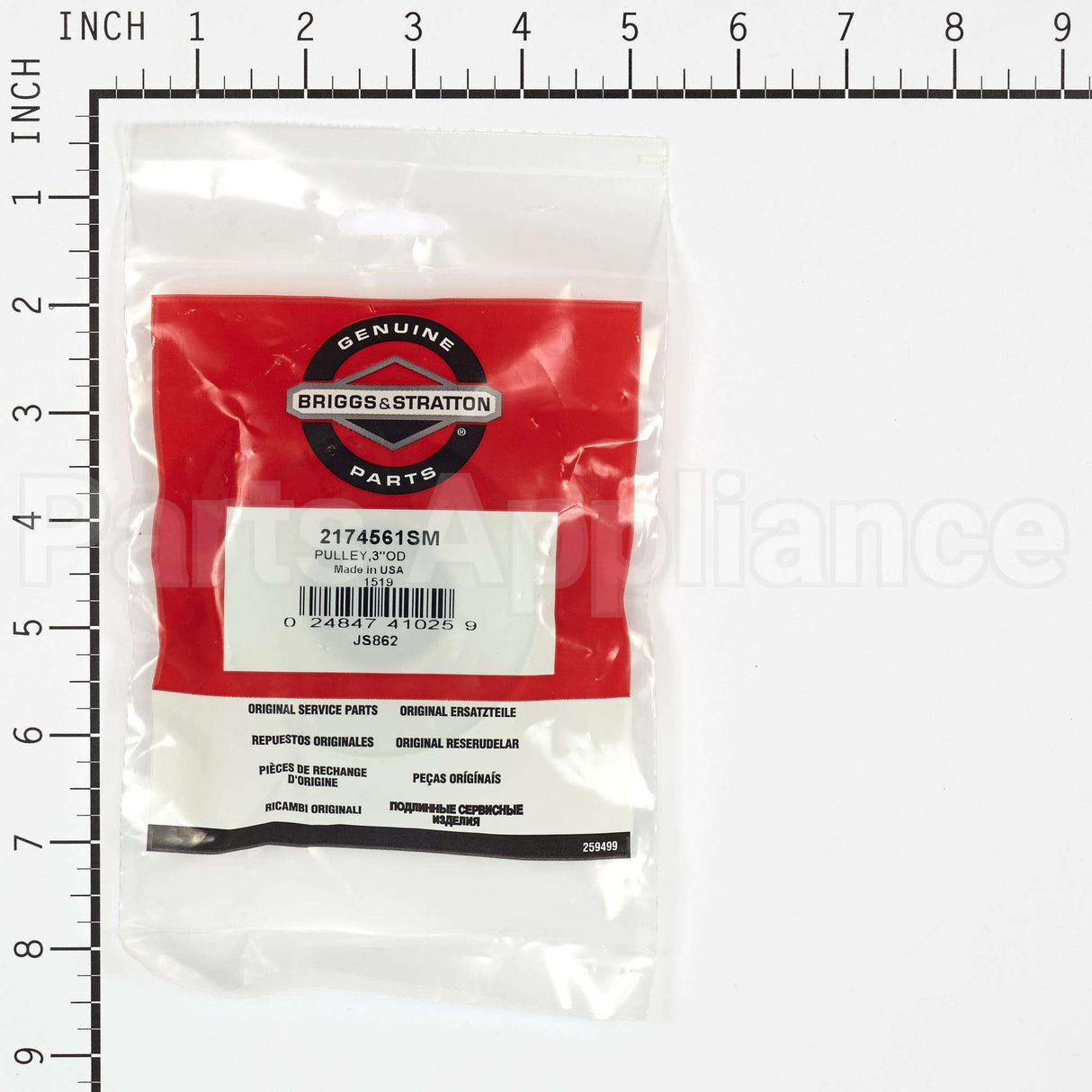2174561SM Briggs & Stratton Pulley3Od"