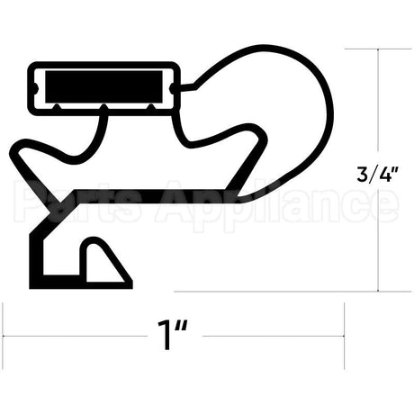 2188404A Fresh Food Door Gasket Compatible