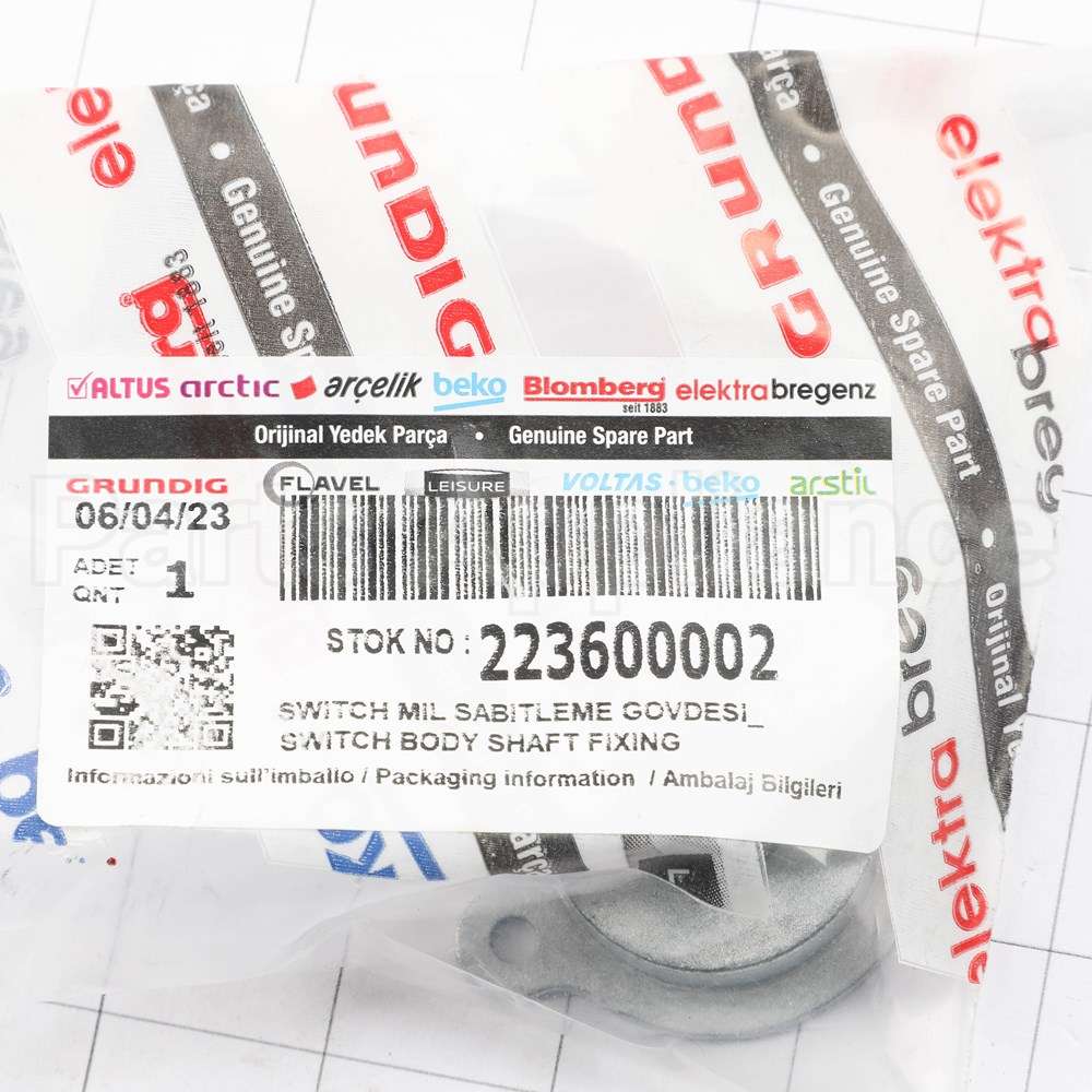 223600002 Beko Switch Body Shaft Fixing