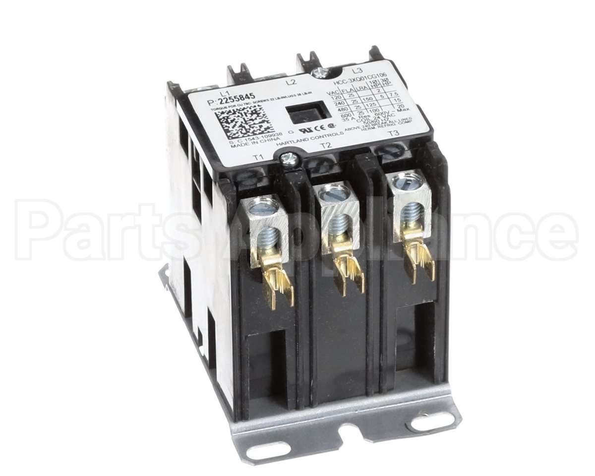 2255845 Heatcraft Refrigeration Contactor 25 Amp 3 Pole 24V