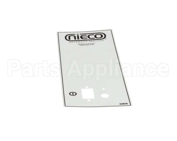 22873 Nieco Label, Control Box Std Jf-G R