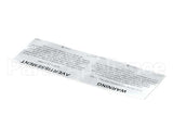 23315 Ultrafryer Decal, Warning Electrical Grou
