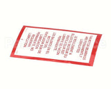23318 Ultrafryer Decal, Fan Motor Wht Vinyl