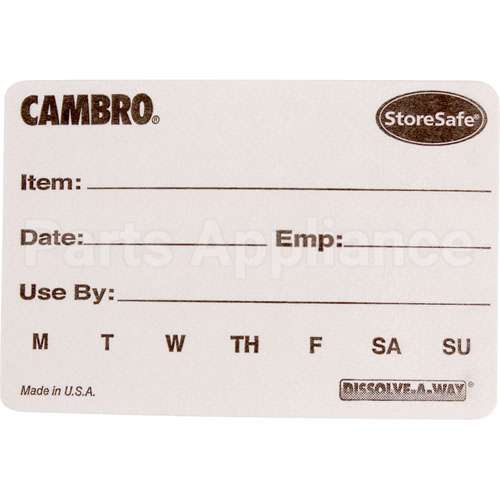 23SL Compatible Cambro Labels, Food Rotation, 100