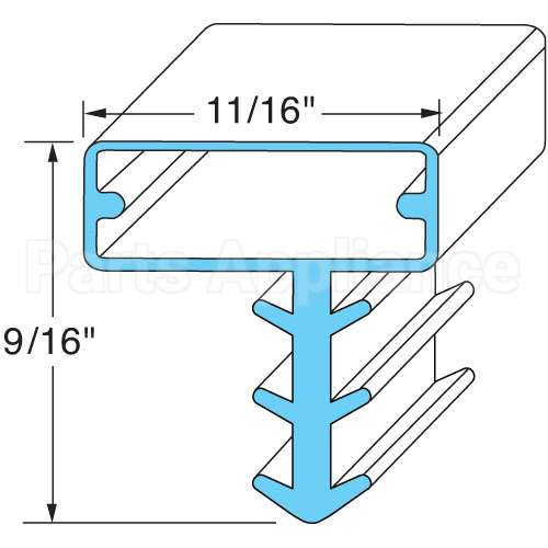 25567-1075 Compatible Kolpak Door Gasket - 36-1/4" X 79"