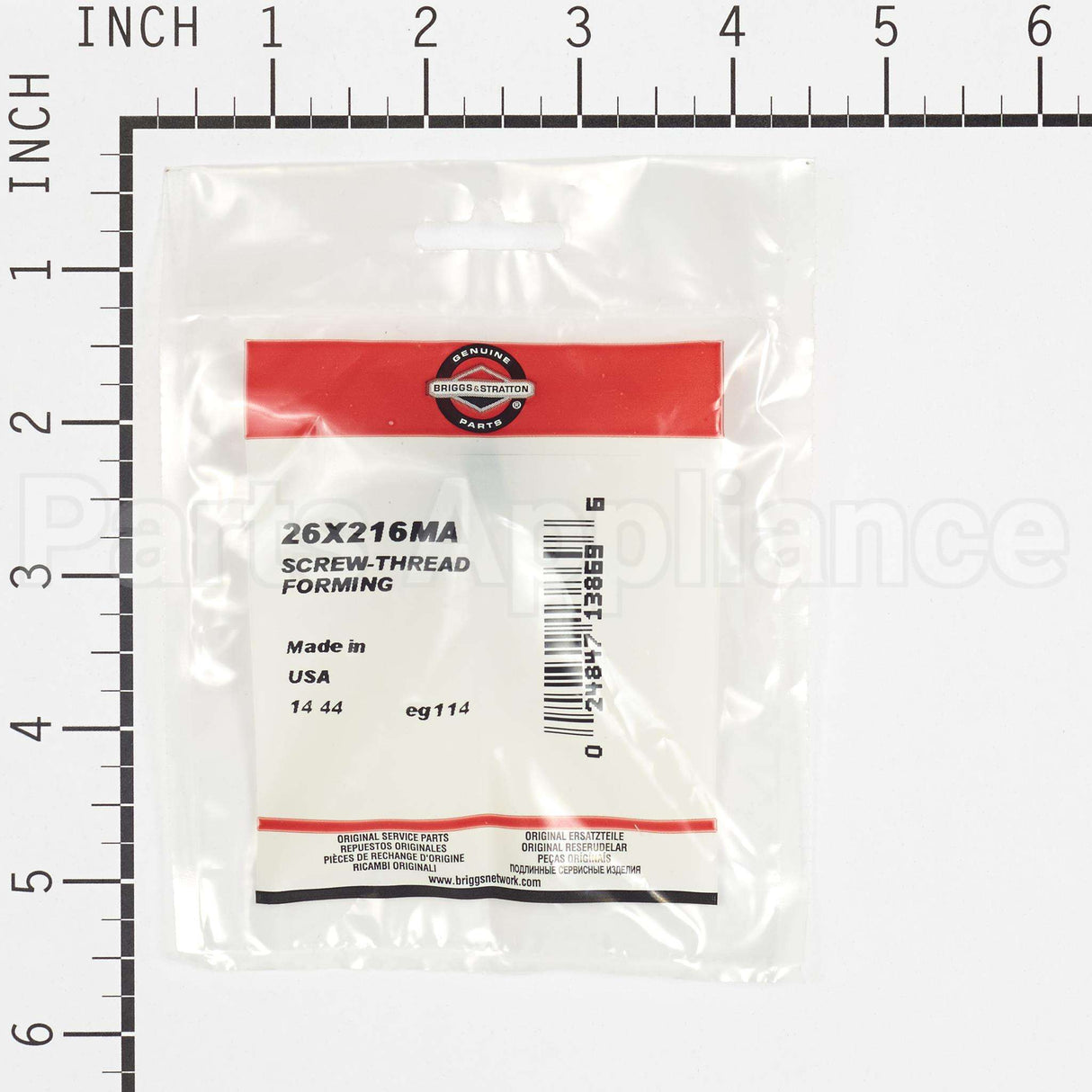 26X216MA Briggs & Stratton Screw-Thread Forming