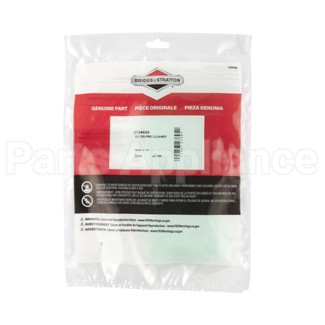 272403S Briggs & Stratton Filter-Pre Cleaner