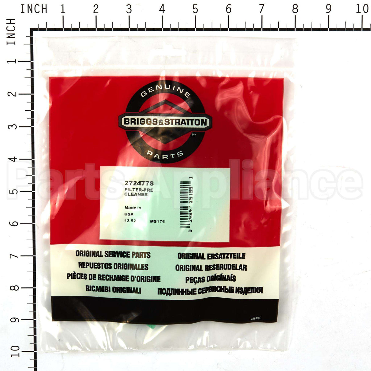 272477S Briggs & Stratton Filter-Pre Cleaner