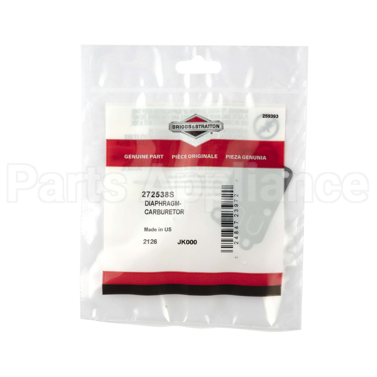 272538S Briggs & Stratton Diaphragm-Carburetor