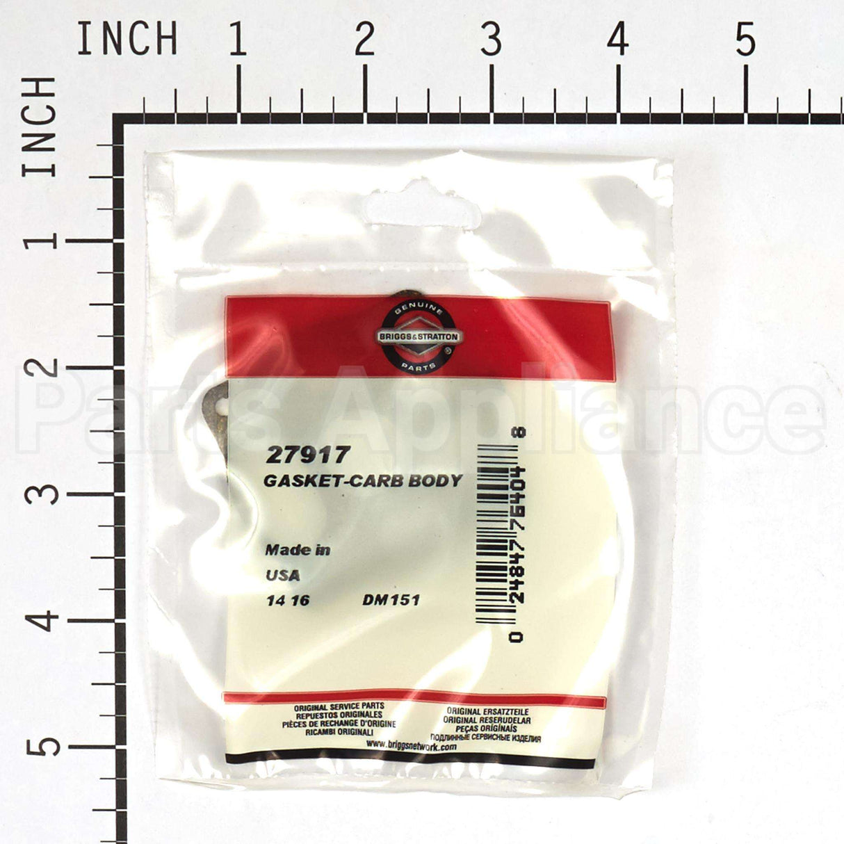 27917 Briggs & Stratton Gasket-Carb Body