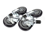 28-124S Krowne Set Of 1-1/2" Stem Caster With 5" Lockin