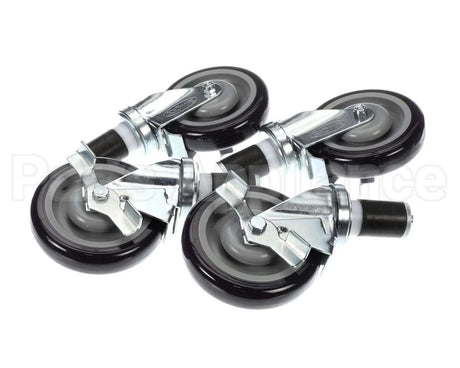 28-124S Krowne Set Of 1-1/2" Stem Caster With 5" Lockin